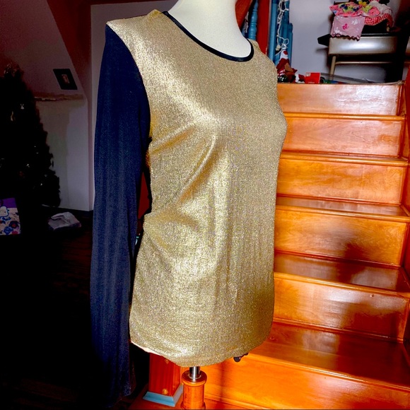 Jason Wu black and gold metallic top sweater 😍 - Picture 6 of 6